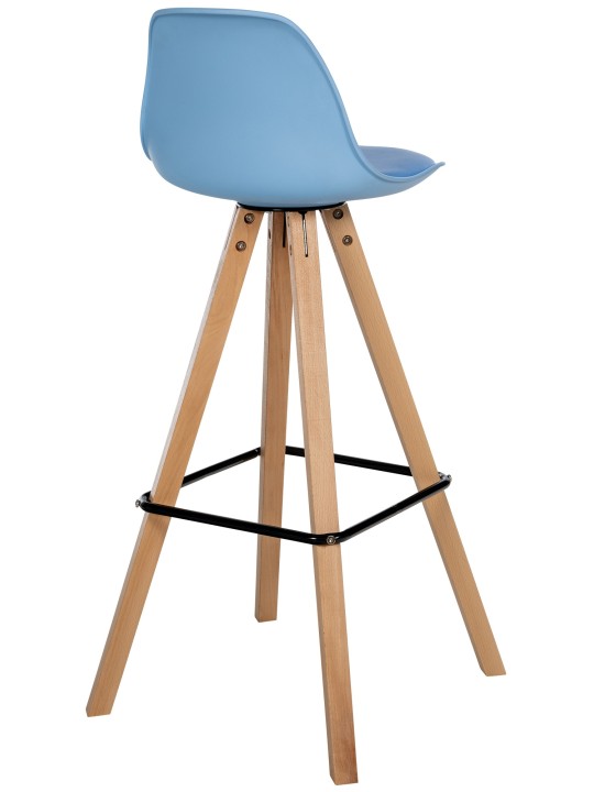 Barstol Corbin imiteret læder Square natura, blå