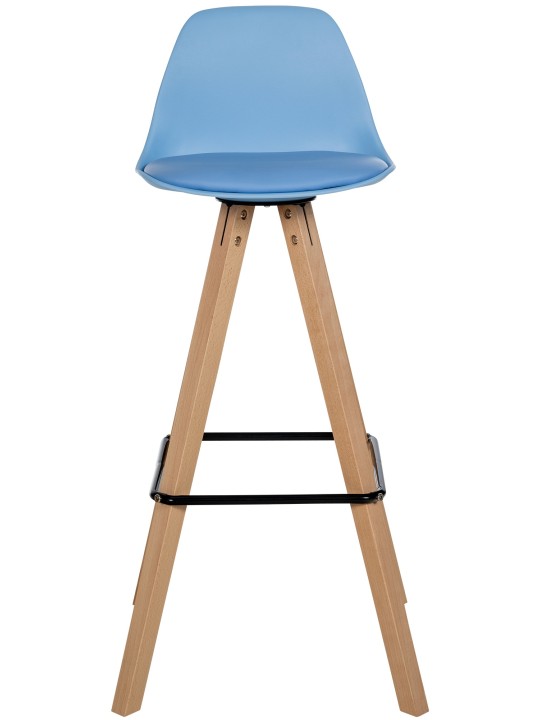 Barstol Corbin imiteret læder Square natura, blå