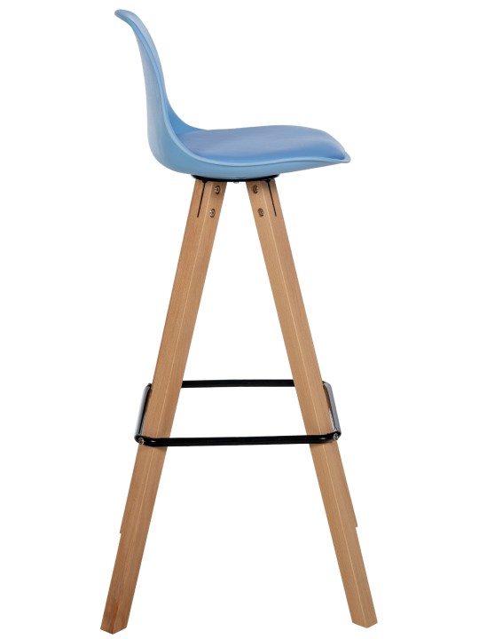 Barstol Corbin imiteret læder Square natura, blå