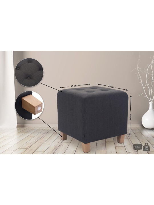 Farao skammel, antik lys, mørkegrå