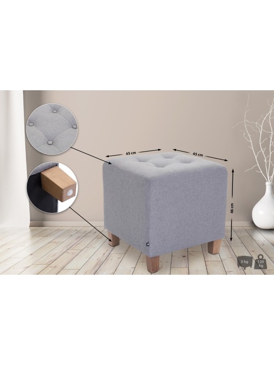 Farao skammel, antik lys, lysegrå