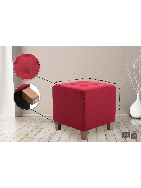 Farao skammel, antik lys, rød