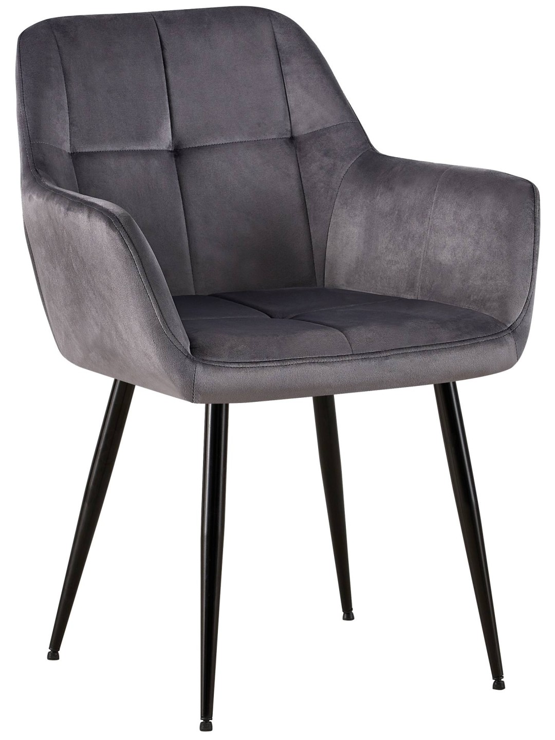 Besøgsstol Emia fløjl, grå