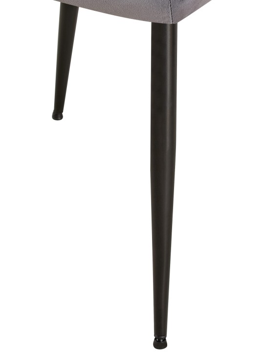 Besøgsstol Emia fløjl, grå