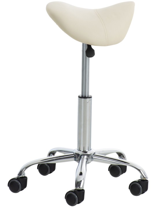 Sæt med 2 arbejdsskamler Reno imiteret læder, creme