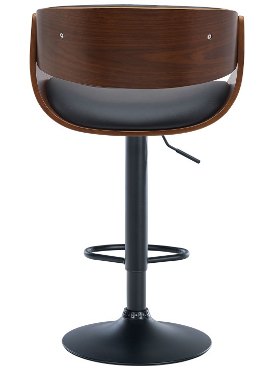 Sæt med 2 barstole Portmore imiteret læder B, valnød/sort Sæt med 2 barstole Portmore imiteret læder B, valnød/sort