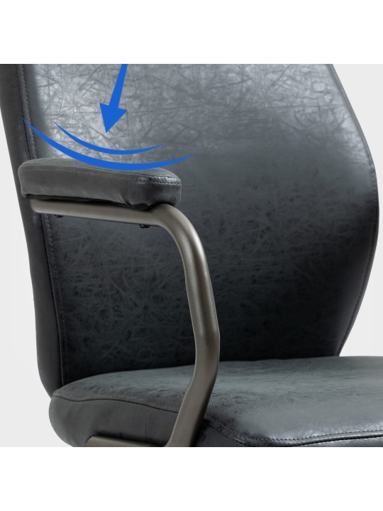 Kontorstol Pocatello, antik sort Kontorstol Pocatello, antik sort