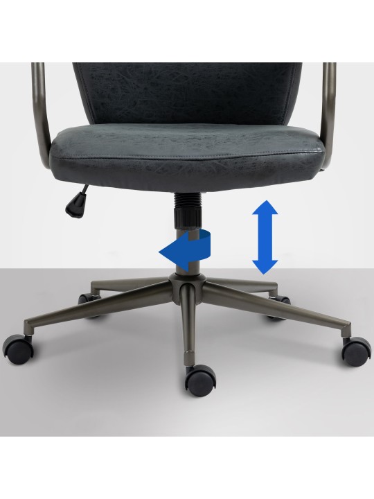 Kontorstol Pocatello, antik sort Kontorstol Pocatello, antik sort