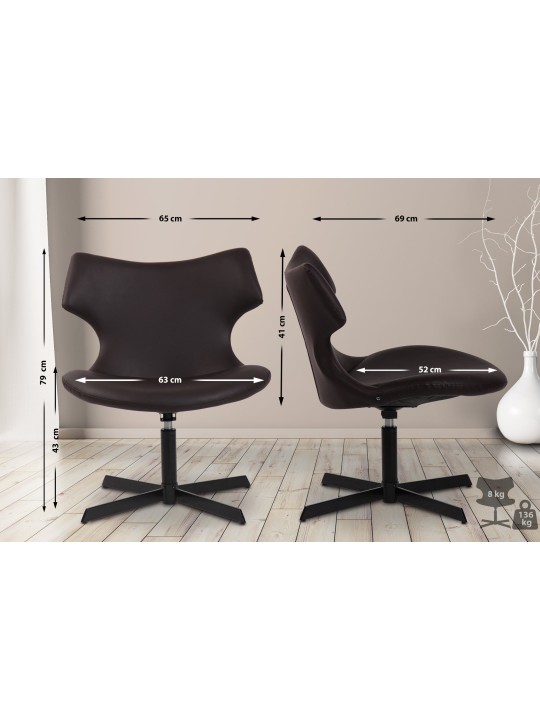 Liggestol Welland kunstlæder, brun