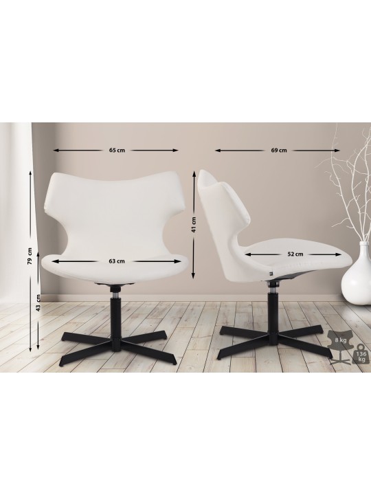 Liggestol Welland kunstlæder, hvid