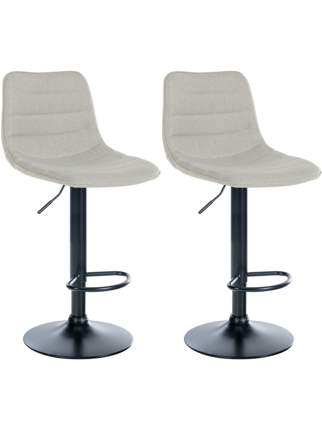 Sæt med 2 barstole Lex stof B, creme