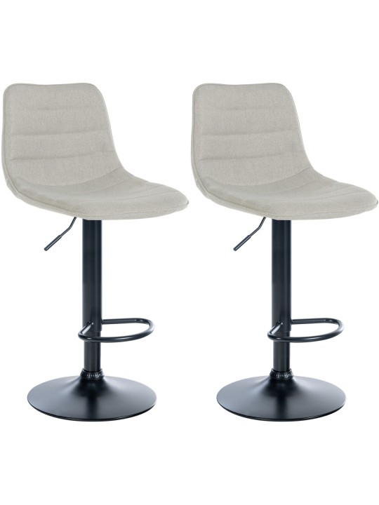 Sæt med 2 barstole Lex stof B, creme