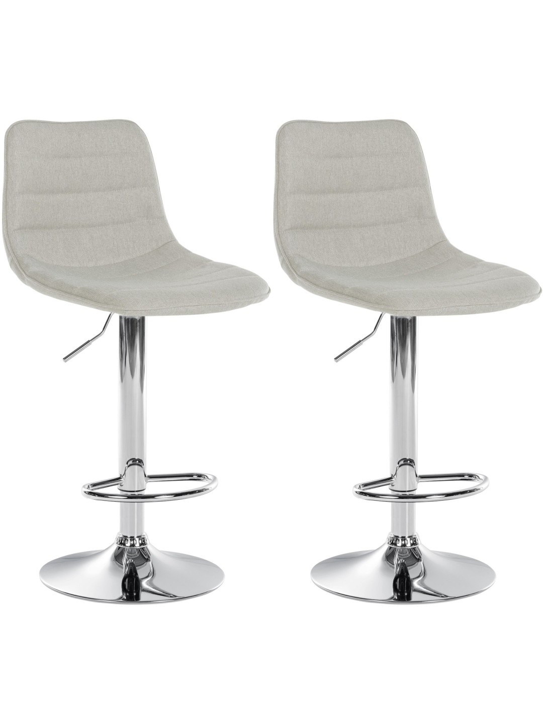 Sæt med 2 barstole Lex stof C, creme