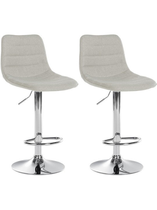 Sæt med 2 barstole Lex stof C, creme