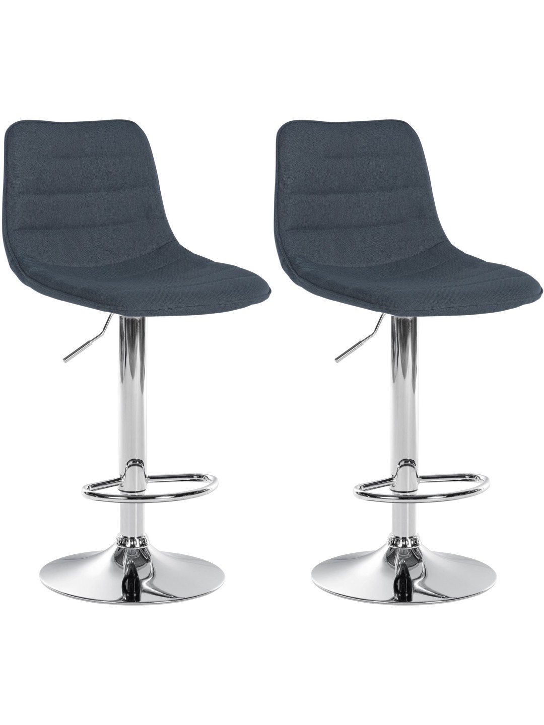 Sæt med 2 barstole Lex stof C, mørkegrå