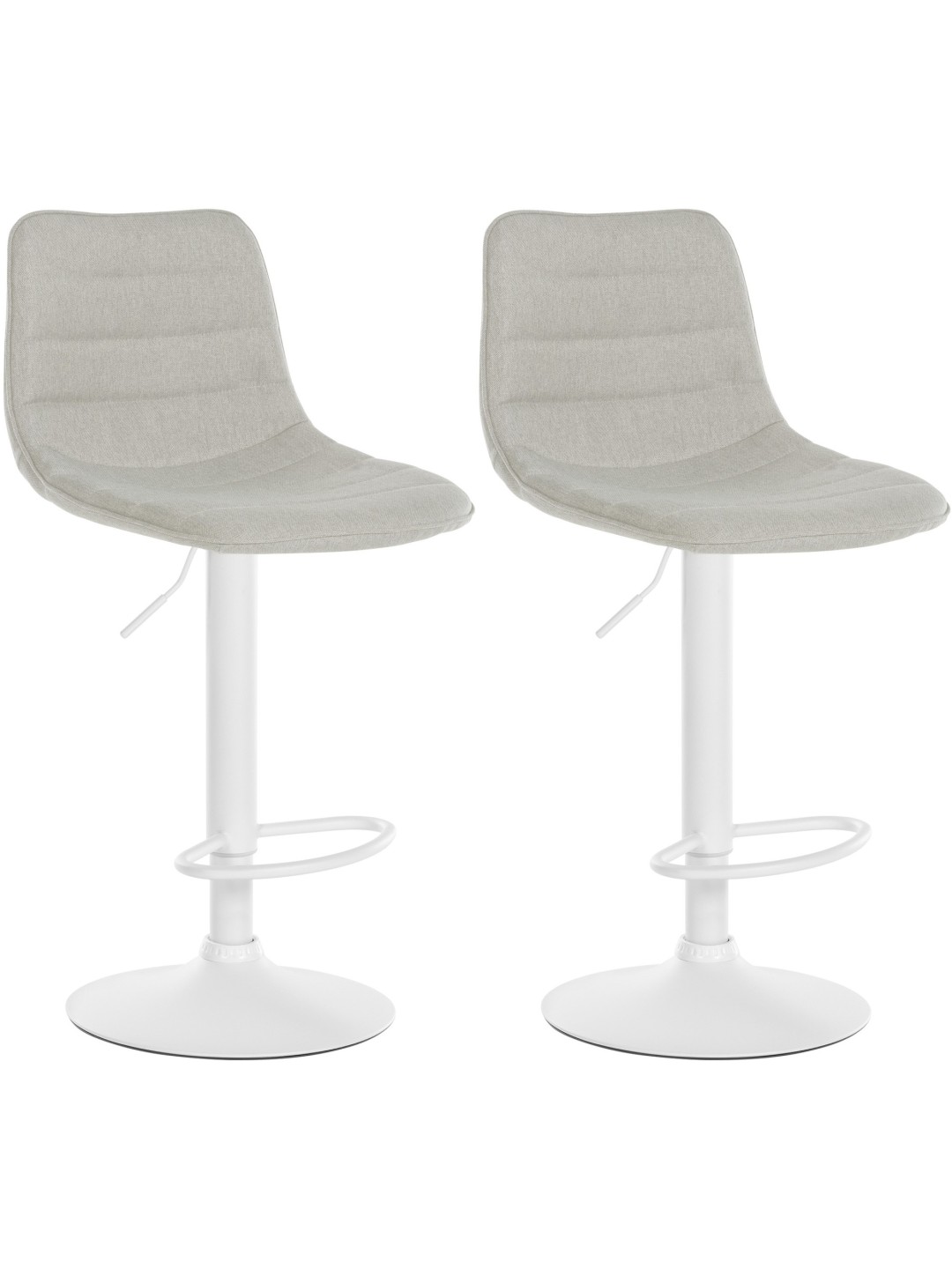 Sæt med 2 barstole Lex stof W, creme