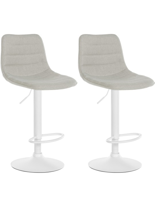 Sæt med 2 barstole Lex stof W, creme