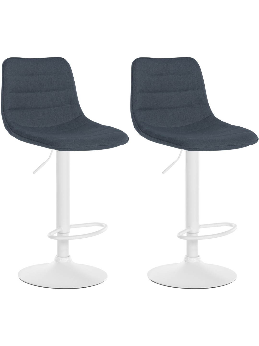 Sæt med 2 barstole Lex stof W, mørkegrå