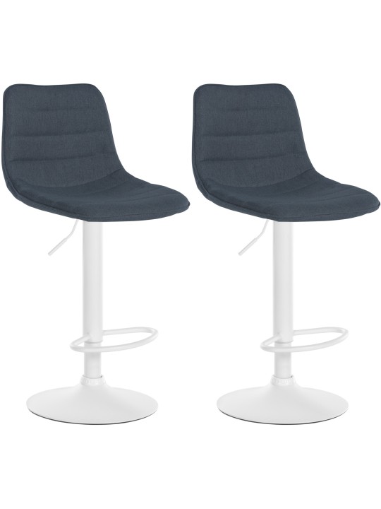 Sæt med 2 barstole Lex stof W, mørkegrå