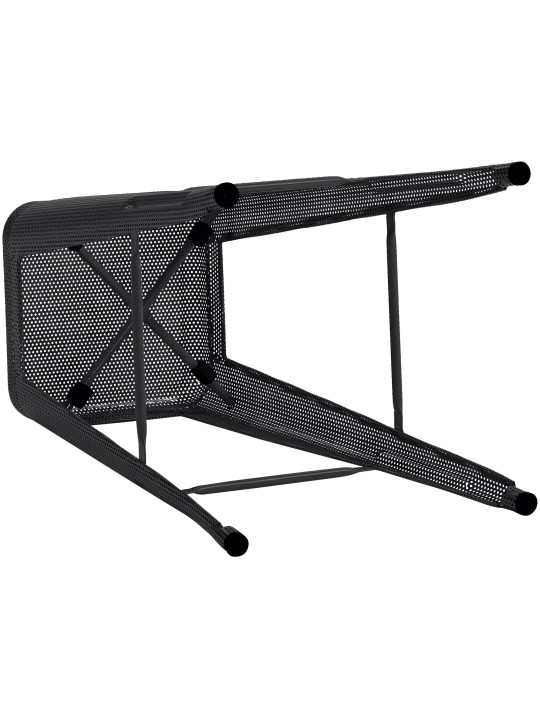 Sæt med 4 barstole Fletcher, sort