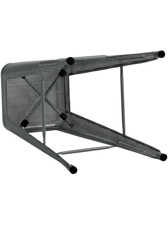 Sæt med 4 barstole Fletcher, grå