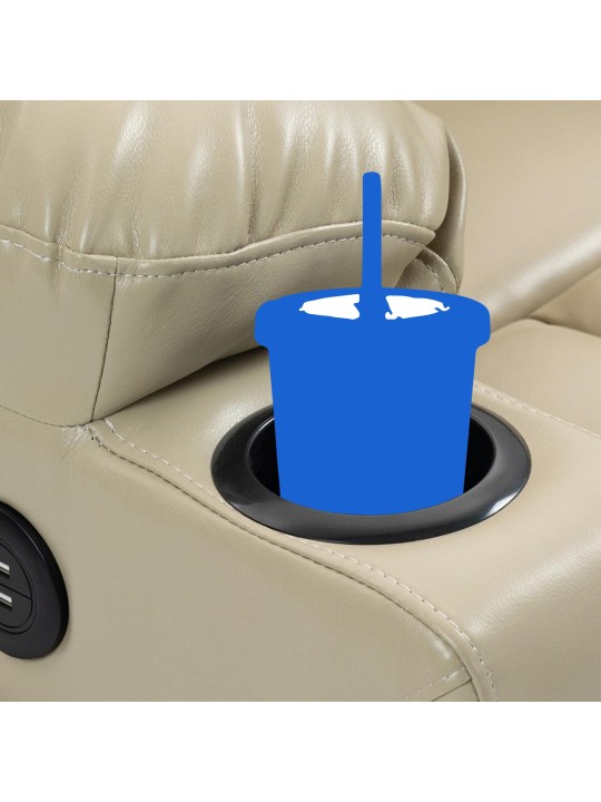 Lænestol Andover imiteret læder, creme