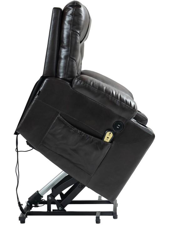 Lænestol Andover imiteret læder, brun