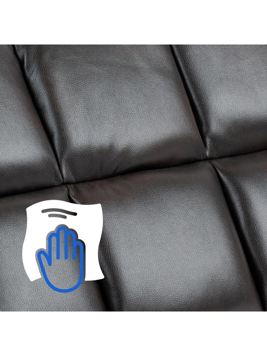 Lænestol Andover imiteret læder, brun