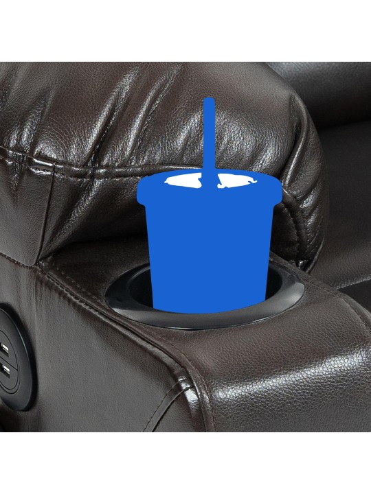 Lænestol Andover imiteret læder, brun