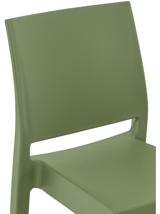 Sæt med 2 barstole Maya, olivengrøn