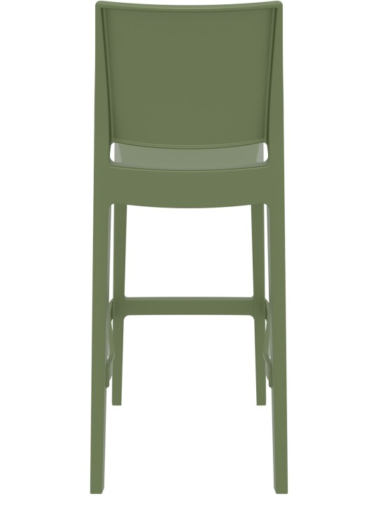 Sæt med 2 barstole Maya, olivengrøn