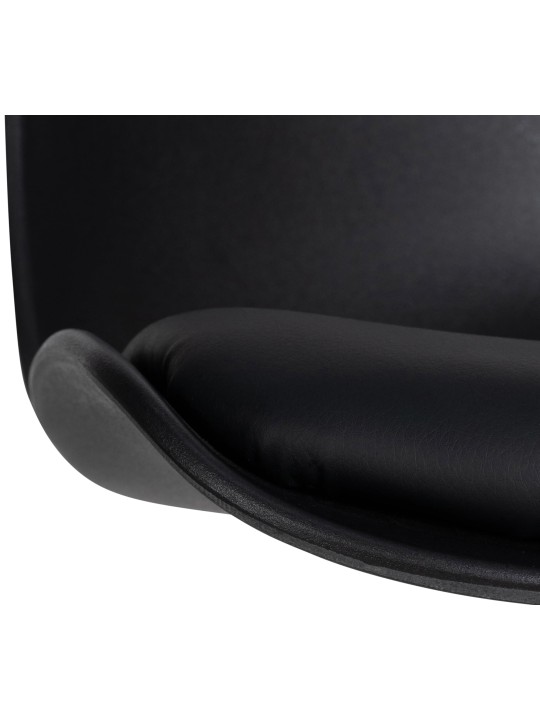 Sæt med 2 barstole Almada imiteret læder, sort