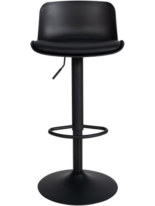 Sæt med 2 barstole Almada imiteret læder, sort