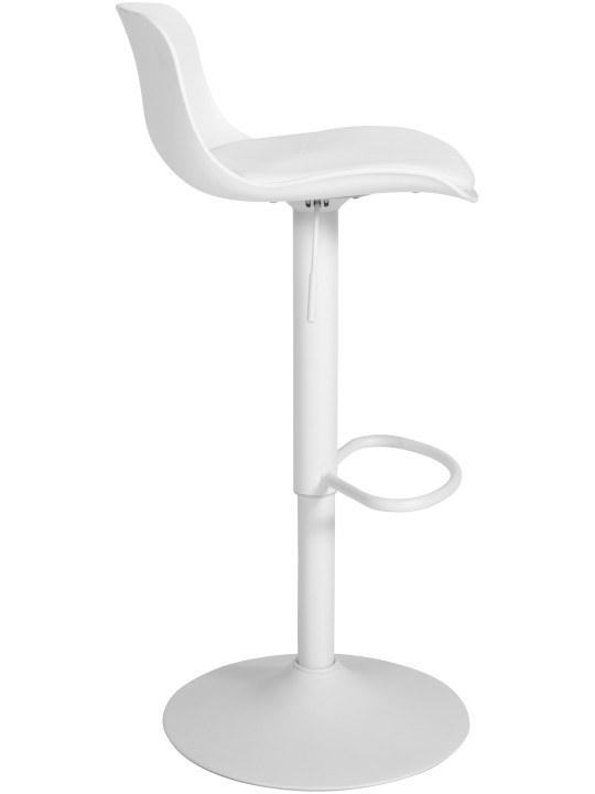 Sæt med 2 barstole Almada imiteret læder, hvid