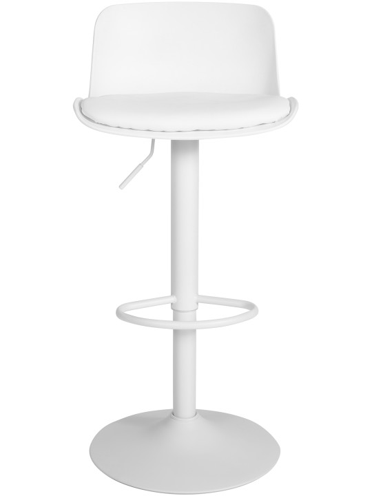 Sæt med 2 barstole Almada imiteret læder, hvid