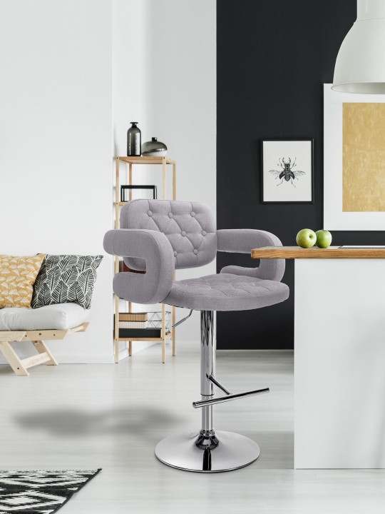 Barstol Dublin STOF C, grå Barstol Dublin STOF C, grå