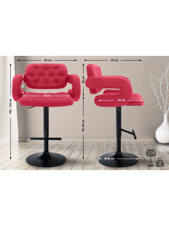 Barstol Dublin STOF, rød