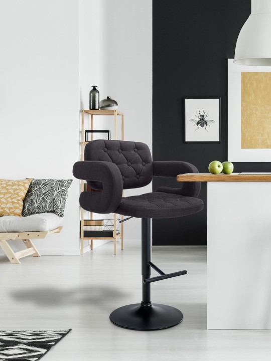 Barstol Dublin STOF, sort