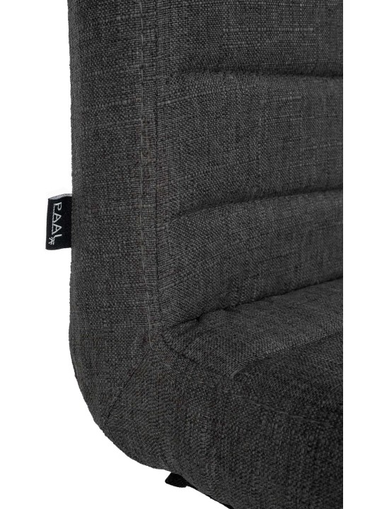 Sæt med 2 spisestuestole Elvas stof, mørkegrå