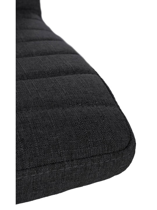 Sæt med 2 spisestuestole Elvas stof, sort