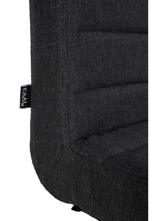 Sæt med 2 spisestuestole Elvas stof, sort