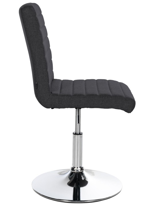 Sæt med 2 spisestuestole Elvas stof, sort