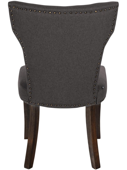 Spisestuestol Zadar stof antik-mørk, mørkegrå