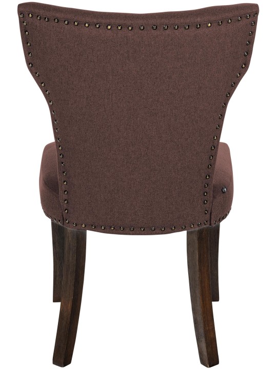 Spisestuestol Zadar stof antik-mørk, brun