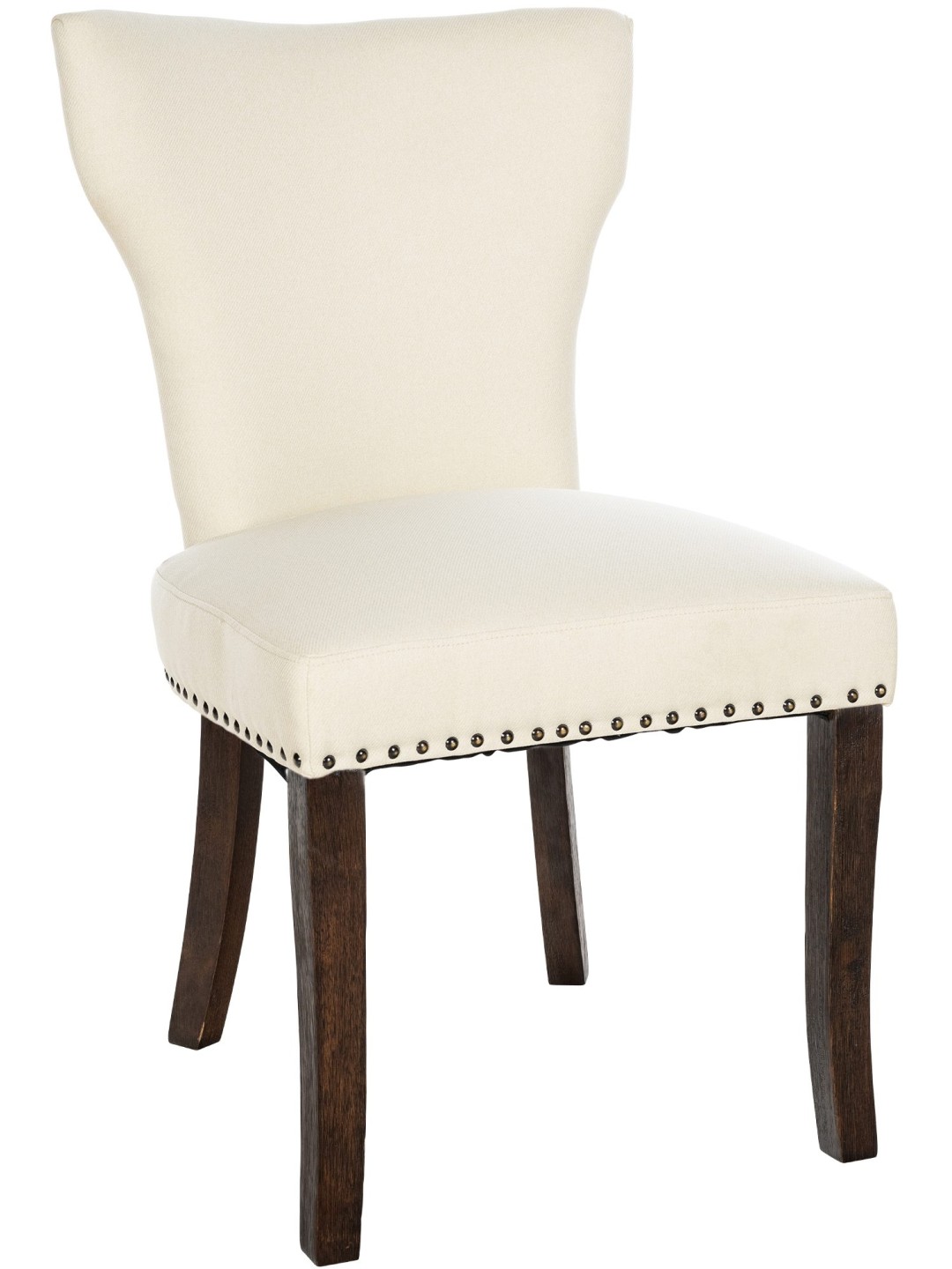 Spisestuestol Zadar stof antik-mørk, creme