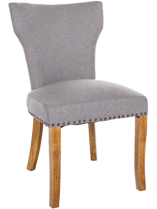 Spisestuestol Zadar stof antik-lys, grå