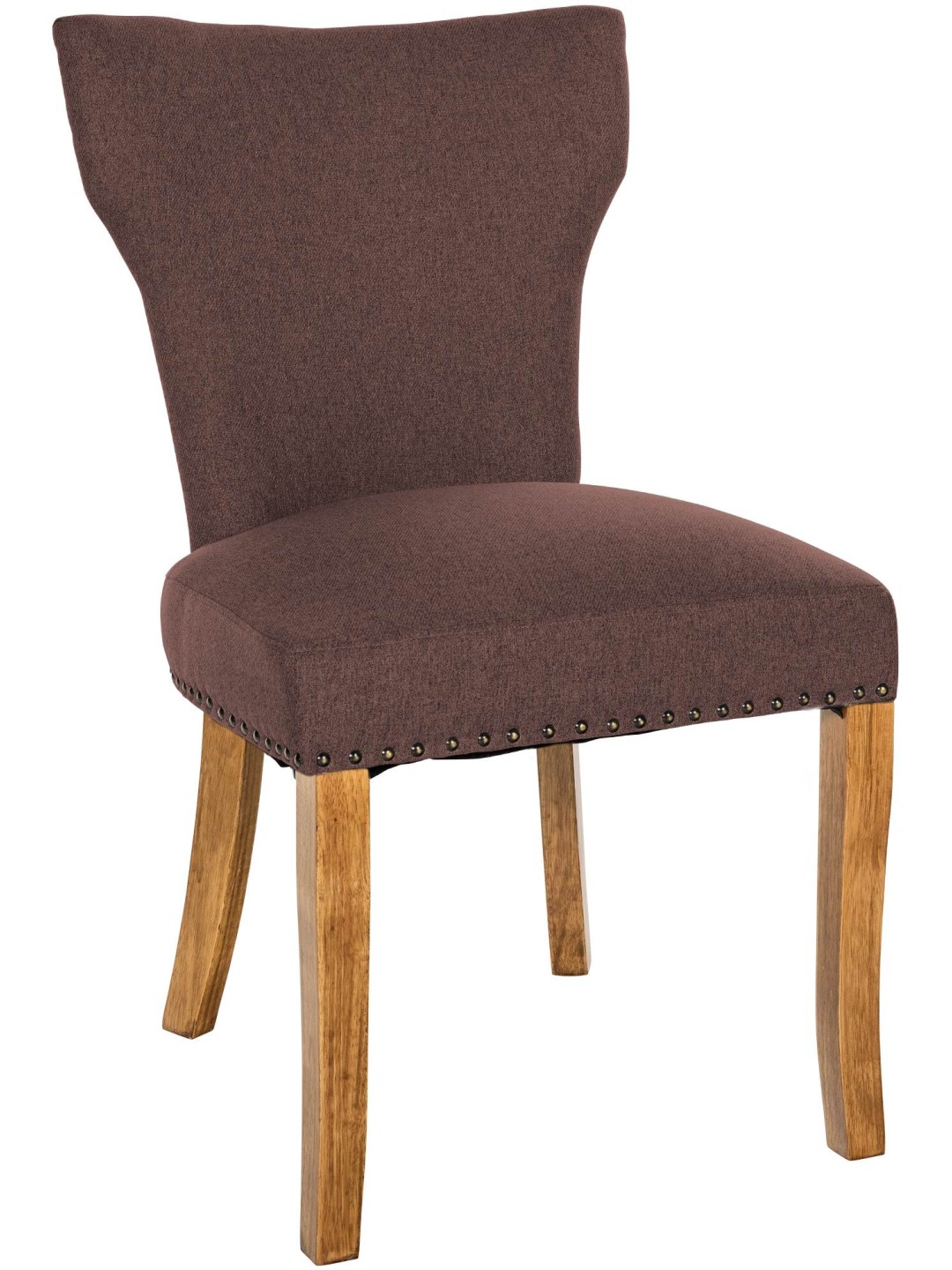 Spisestuestol Zadar stof antik-lys, brun