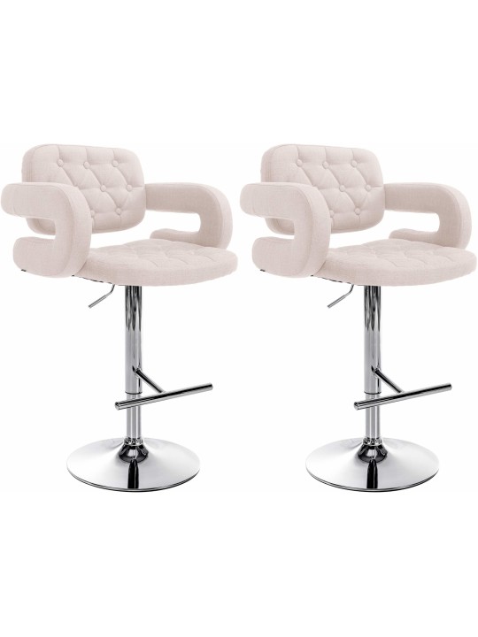 Sæt med 2 barstole Dublin stof C, beige