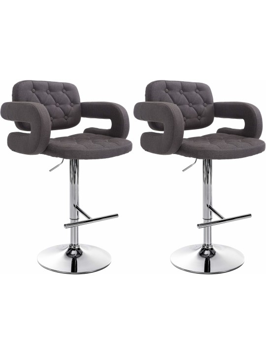 Sæt med 2 barstole Dublin stof C, mørkegrå Sæt med 2 barstole Dublin stof C, mørkegrå