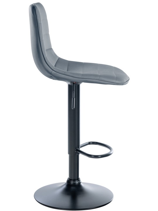 Sæt med 2 barstole Lex imiteret læder B, grå